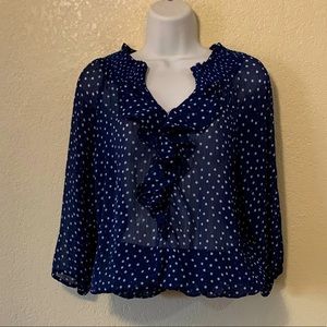 Polkadot sheer top